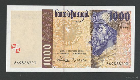 Португалия 1000 эскудо 1996 года. Тип Р-188b. Состояние UNC