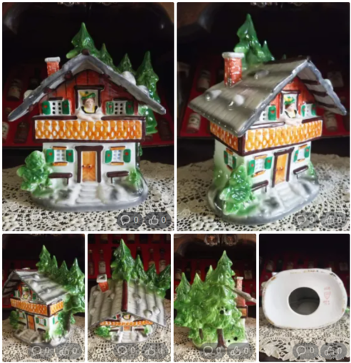 - Коллекционный ДОМИК Германия 1950-ые Фарфор 20х16х10 см