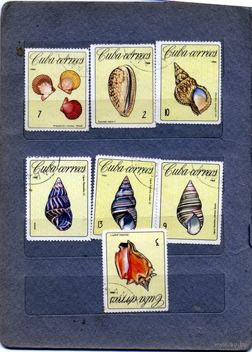КУБА, 1966, РЫБЫ, серия 7м, гашен