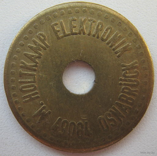 Жетон для автоматов, Германия (M. Holtkamp Elektronik 49084 Osnabruck)