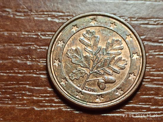 Германия 1 евроцент 2016 J