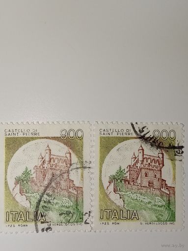 Италия 1980 Замок Сен-Пьер (XII век).