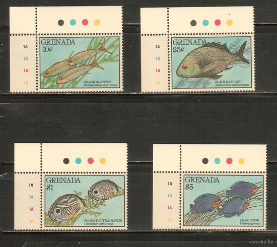 Гренада-1990(Мих.,2151-2158) , **  , Морская  Фауна,Рыбы