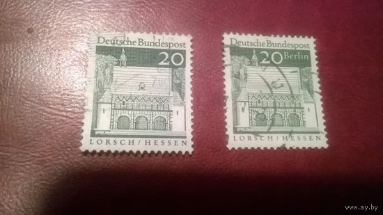 Марка Лорш. Гессен (Строения 12 века) 1966 год Германия
