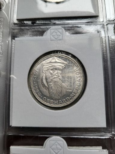 5 марок 1969 F Герхард Меркатор! Штемпель! Серебро 11.2 грамма 625 пробы! ВОЗМОЖЕН ОБМЕН!