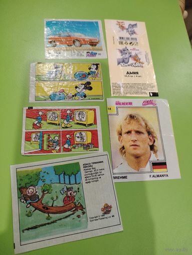 Вкладыши разные лот