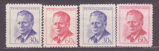 ЧЕХОСЛОВАКИЯ (ЧССР)  1958 Президент Антонин Новотный, 1904-1975 годы ЗУБЦОВКА А+В **(АПР