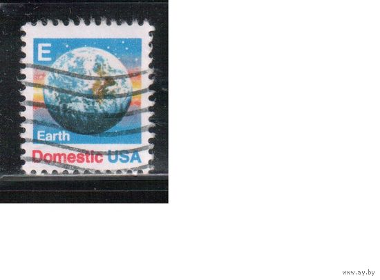 США-1988, (Мих.1973 А),  гаш., Стандарт, Земля (одиночка)