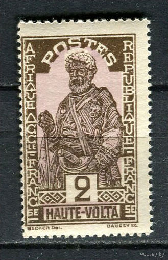 Французские колонии - Верхняя Вольта - 1928 - Местные житель 2С - [Mi.44] - 1 марка. MNH.  (Лот 4HF)-T41P9
