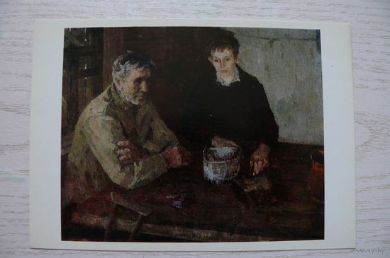 Гаврилов В., Дмитрий Фёдорович с приёмным сыном (Годы войны); 1979, чистая.