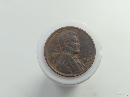 1 цент США 1964 года буква D лот 6