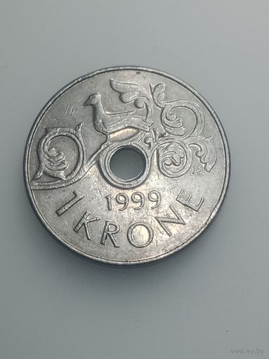 Норвегия 1 крона 1999 года .