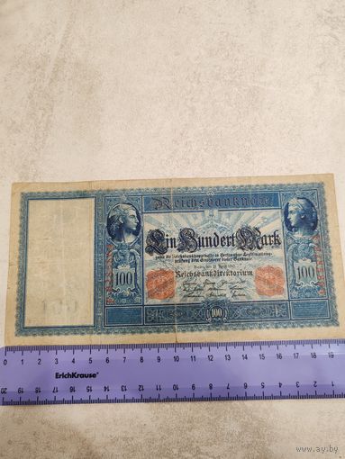 100 марок 1910 г. Германия. СМОТРИТЕ ДР. МОИ ЛОТЫ. Большая распродажа!