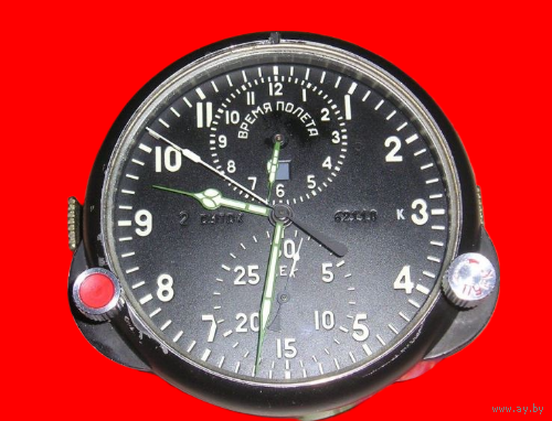Авиационные бортовые часы АЧС-1М (1976 г.) НА ХОДУ
