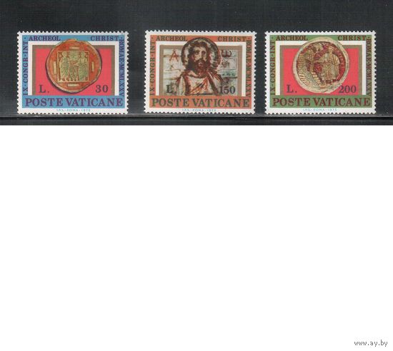 Ватикан-1975,(Мих.664-666)  ** , Религия, Археология(полная серия)