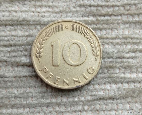 Werty71 Германия ФРГ 10 пфеннигов 1950 G