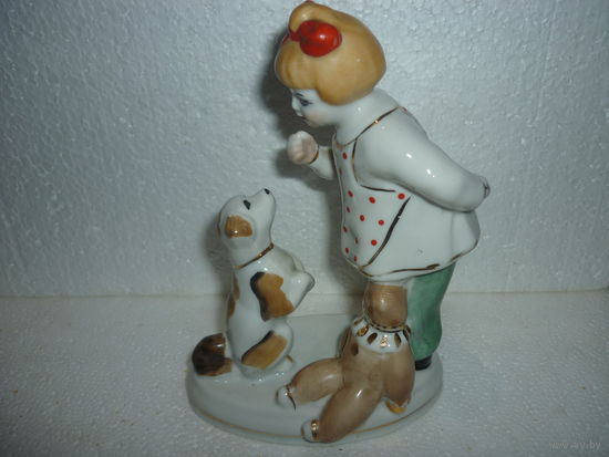 Статуэтка А ну-ка отними. Фарфор. Полоное. ЗХК. 1956-72-ые гг. СССР