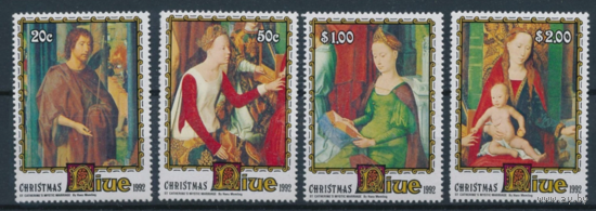 Живопись Рождество. Картины Ганса Мемлинга Ниуэ 1992 MNH