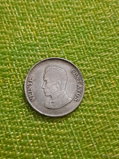 Колумбия 20 сентаво 1953 г ( серебро )