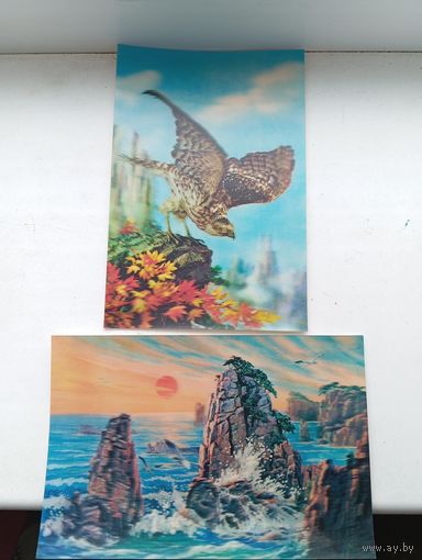 Стерео открытка Корея , старые