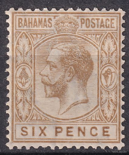 109.BrKCI. Великобритания. Колонии. Багамские острова. Стандарт. Георг V. 1922 г. 6P. Mi.#82.