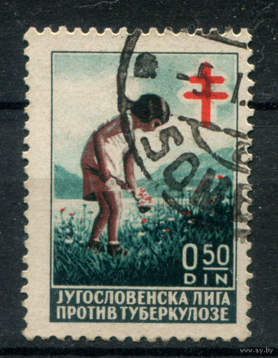 Югославия - 1938г. - югославская лига против туберкулёза - 1 марка - гашёная. Без МЦ!