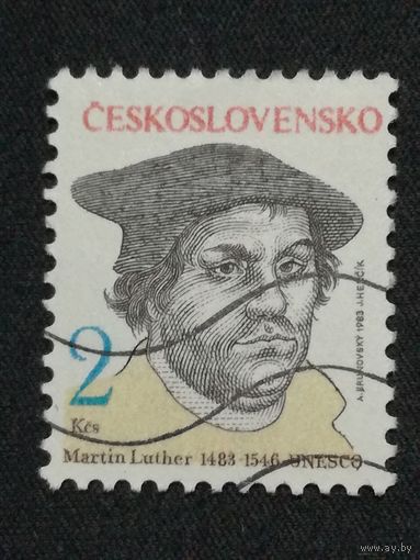 Чехословакия 1983. Годовщины великих людей. Мартин Лютер