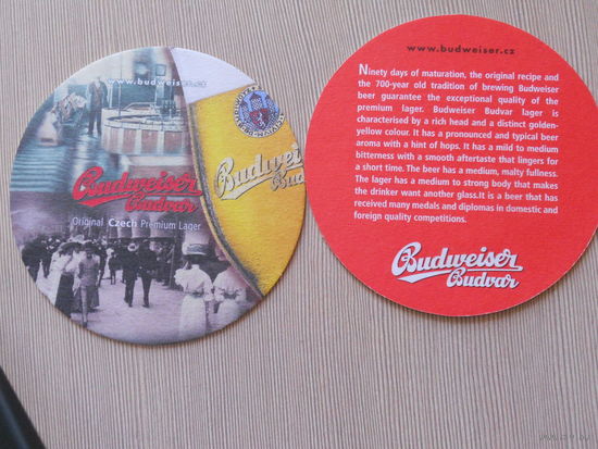 ЧЕХИЯ. ПОДСТАВКА ПОД ПИВО "BUDWEISER"