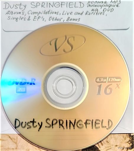 DVD MP3 Dusty SPRINGFIELD полная дискография (Pop rock, Disco, Funk, Soul, Jazz) - 1 DVD-5