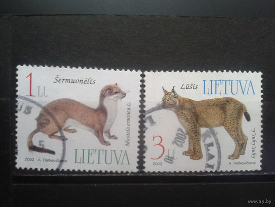 Литва 2002 Фауна Полная серия Михель-3,5 евро гаш