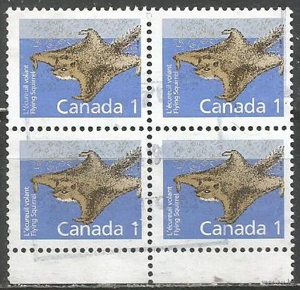 Канада. Грызуны. Северная теляга. 1988г. Mi#1102. Кв.блок