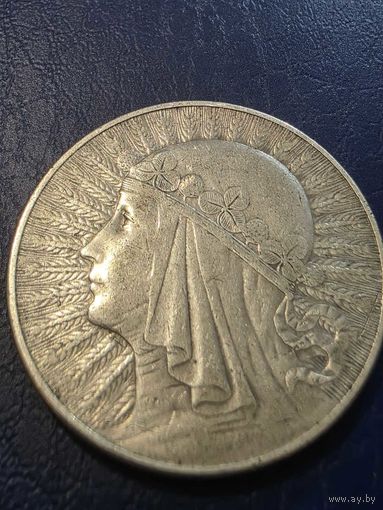 10 злотых 1932 год Ядвига с рубля