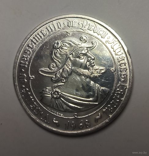 50 эскудо 1968 Португалия зеркалит серебро