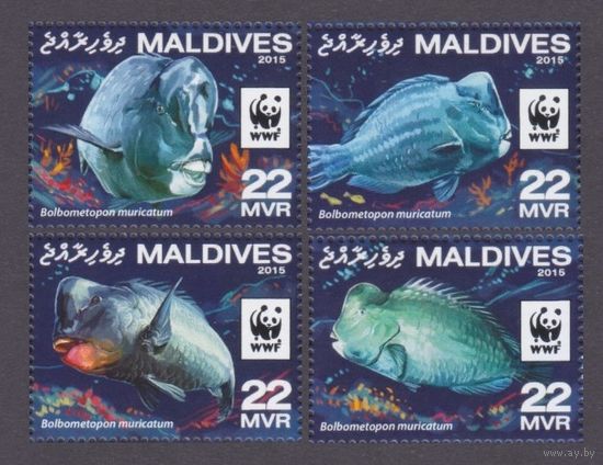 2015 Мальдивские острова 6200-6203 WWF / Морская фауна 11,00 евро