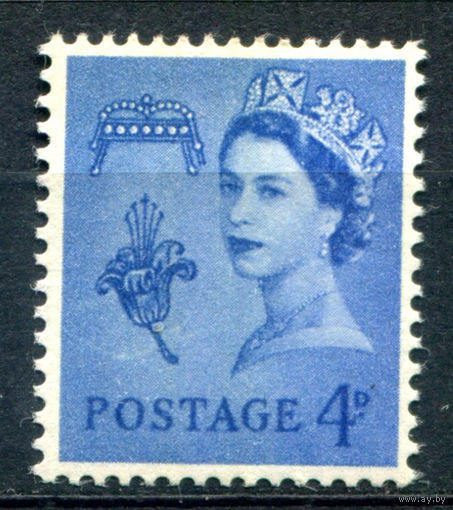 Великобритания, Гернси - 1966/67г. - королева Елизавета II - 1 марка - полная серия, MNH [Mi 3]. #3-GB-89-C-1