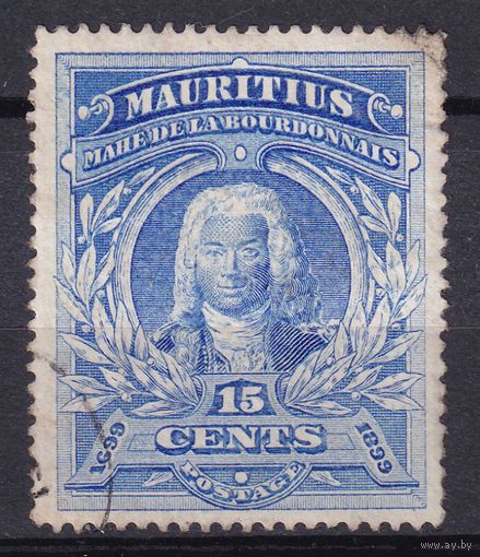 41.BrKM. Великобритания. Колонии. Маврикий. Адмирал Бертран Франсуа де Лабурдонне (1699 - 1753). 15C. 1899 г. Mi.#90.