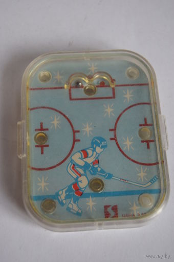 Настольная дорожная карманная игра "Хоккей". Ретро СССР.