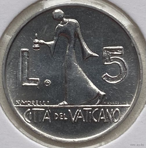 Ватикан 5 лир 1978 г. В холдере