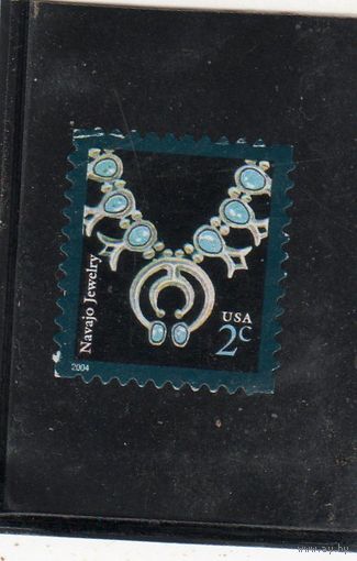 США.  Mi:US 3852IBA. Ювелирные изделия навахо Серия: Американский Дизайн. 2004.