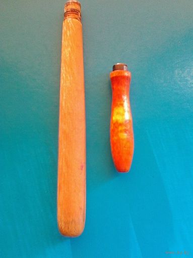 Две Деревянные Ручки - Одним Лотом.