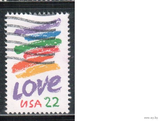 США-1985, (Мих.1746),  гаш., Любовь(одиночка)