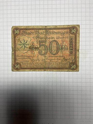 Нотгельд 50 пфеннигов (Германия Веймарская республика). -2612
