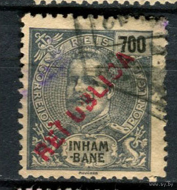 Португальские колонии - Иньямбане - 1917 - Надпечатка REPUBLICA на 700R - [Mi.101] - 1 марка. Гашеная.  (Лот 119AT)