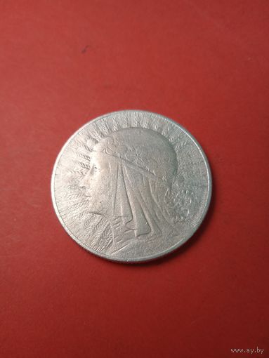 5 Злотых 1934 Польша. Ядвига. Серебро. С рубля. (27) Красивые.