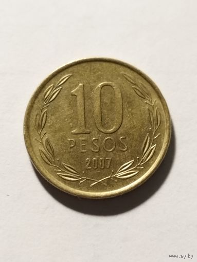 Чили 10 песо 2007