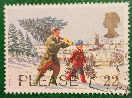 Великобритания 1990. Рождественское дерево