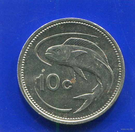 Мальта 10 центов 1986