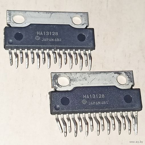 HA13128. Japan. УНЧ 2x17Вт BTL. 13.7В. 4 Ом, max 2x22W, Gv=50dB. Усилитель низкой частоты