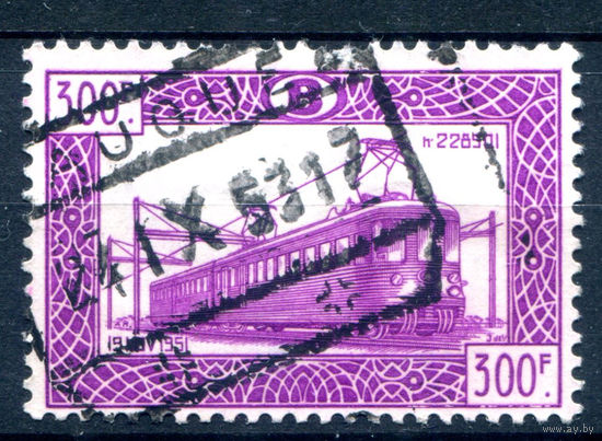 Бельгия - 1952г. - железнодорожные марки, бельгийские локомотивы - 1 марка - полная серия, гашёная [Mi 298]. #2-Be-60-C-2