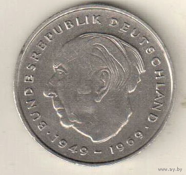 Германия 2 марка 1976 G Теодор Хойс